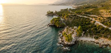 Muhteşem sahil Brela Makarska Riviera, Dalmaçya, Hırvatistan