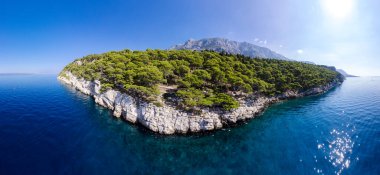 Makarska Hırvatistan 'ın güzel deniz manzarası