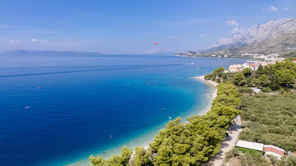 Tucepi Riviera Part Croatian Coast Adriatic Sea Aerial View Sea — Stock Photo, Image