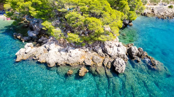 Tucepi Luftaufnahme Der Stadt Tucepi Der Makarska Riviera Dalmatien Kroatien — Stockfoto