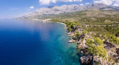 Hırvatistan Sahil Manzarası Güzel Deniz Kıyısı