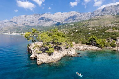 Hırvatistan Sahili Akdeniz kıyılarının güzel manzarası 