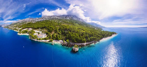Blue lagoon, island paradise. Adriatic Sea of Croatia, Makarska, Brela