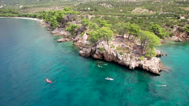 Proizd Dalmatian Makarska Tucepi Croatia Beautiful Мирний Острів Кришталево Чистим — стокове відео