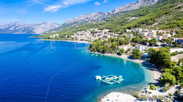 Aerial View Baska Voda Summer Horvátország — Stock Fotó