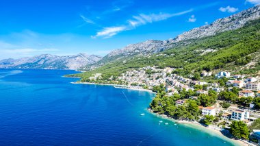 Hırvatistan 'ın Brela plajı Makarska Riviera, Dalmaçya