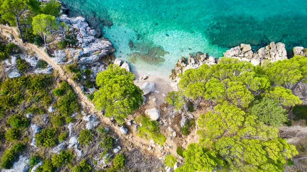 Hırvatistan 'ın Igrane, Dalmaçya ve Hırvatistan plaj zümrütü