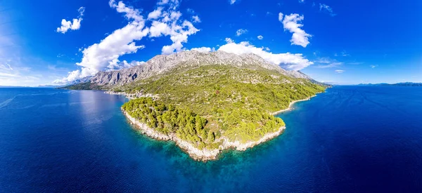 stock image Croatia beach - panorama beautiful summer landscape with a sea and mountains.