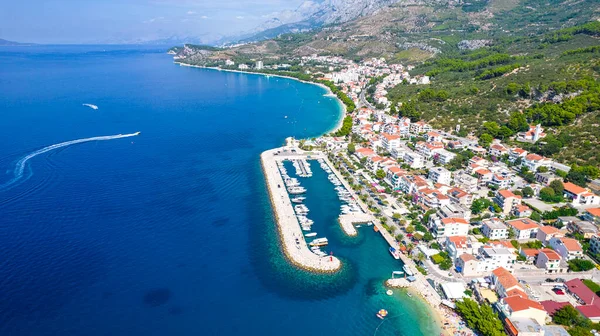 Uitzicht Vanuit Lucht Kust Riviery Makarskiej Adriatische Zee Kroatië — Stockfoto