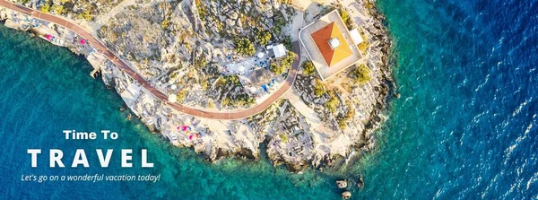 Лето Хорватии Панорама Острова Моря Летом — стоковое фото