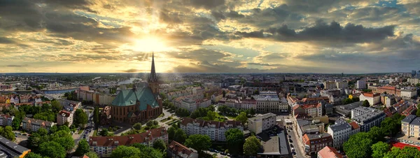 Szczecin Polsce Bölgesinin Başkentinin Güzel Manzarası — Stok fotoğraf