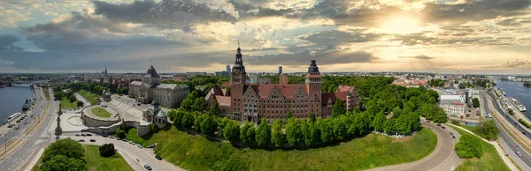 Beautiful View City Old Town Capital State Region Szczecin Polsce — Stock Photo, Image