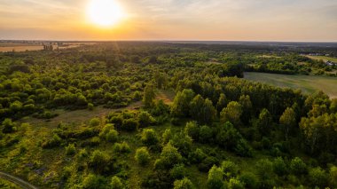 Barlinek nehrinin üzerinde gün batımı
