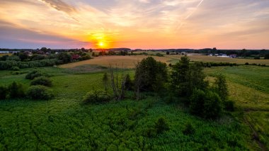 Barlinek nehrinin üzerinde gün batımı