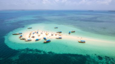Sand bank near Stone Town. Zanzibar, Tanzania.