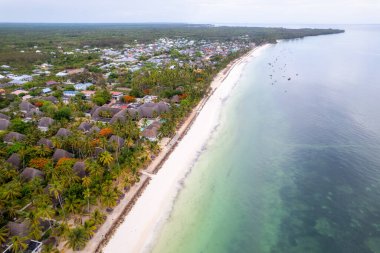 Zanzibar spectacular panorama beaches overlooking the ocean and a landscape full of palm trees