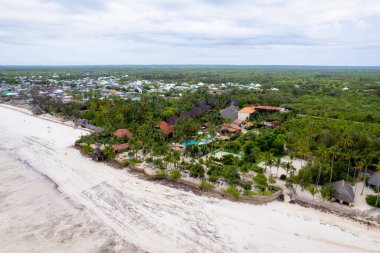 Zanzibar spectacular panorama beaches overlooking the ocean and a landscape full of palm trees