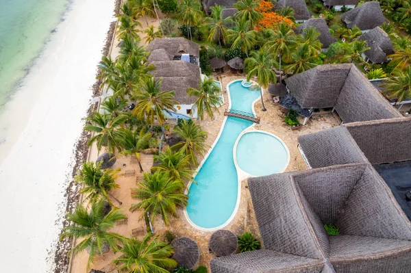 Zanzibar Summer Beach Holidays Palm Trees Blue Ocean Dream Come — Stockfoto