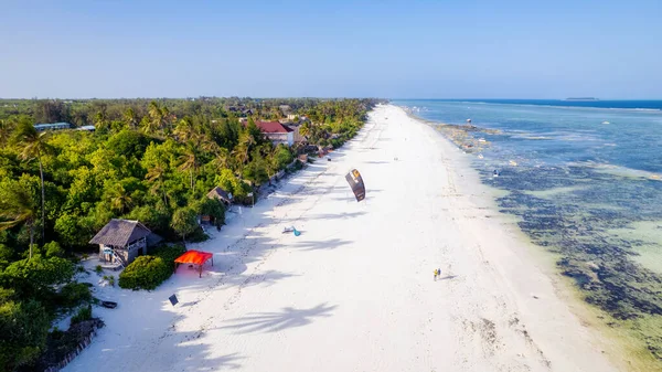 Zanzibar Paradise Everyone Who Looking Holiday Long Sandy Beach Palm — Stockfoto