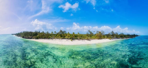 Diese Drohnenaufnahme Vom Strand Von Sansibar Ist Ein Tropisches Paradies — Stockfoto