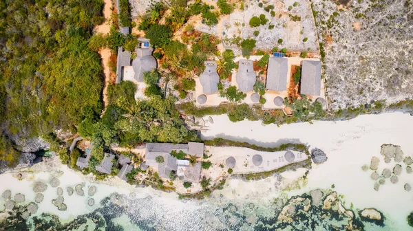 Tropical Paradise Awaits Mtende Beach Zanzibar Crystal Clear Waters Palm —  Fotos de Stock