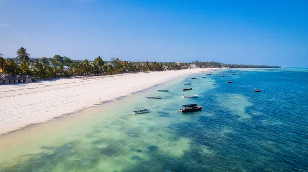 Aerial Photo Kiwengwa Beach Zanzibar Showcases Stunning Natural Beauty Island — Photo