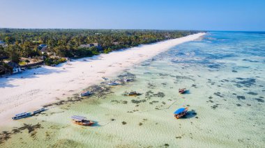 Spend your vacation in Zanzibar's picturesque Nungwi, where you can soak up the sun and admire the local fishing boats dotting the beach.