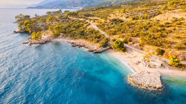 Get Lost Picturesque Scene Croatia Beach Its Stunning Turquoise Waters — Photo