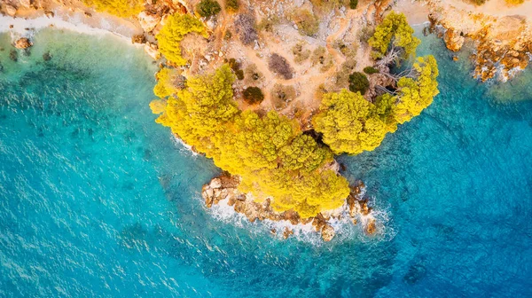 Piérdete Pintoresca Escena Playa Croacia Con Sus Impresionantes Aguas Turquesas — Foto de Stock