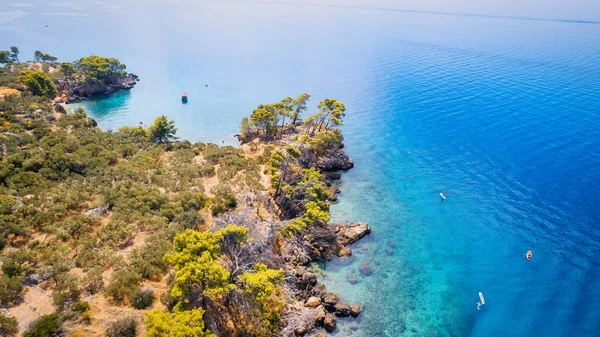 Witness Meeting Adriatic Sea Rugged Croatian Rocky Slope Pakleni Islets — Stock Photo, Image