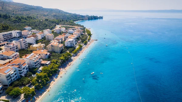 Wspaniały Widok Wybrzeże Plażę Pobliżu Podgory Chorwacji Riwierze Makarskiej Został — Zdjęcie stockowe