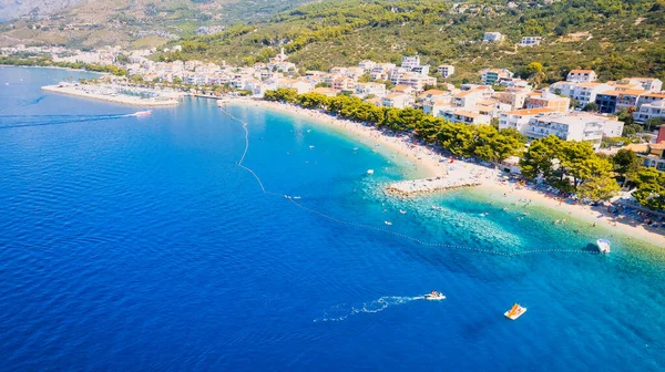 Belleza Costa Playa Cerca Brela Baka Voda Croacia Sido Capturada — Foto de Stock