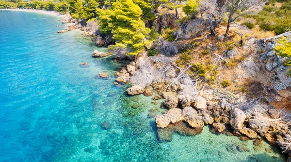 Bellezza Della Costa Della Spiaggia Vicino Brela Baka Voda Croazia — Foto Stock