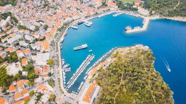 Take Breathtaking View Croatia Ports Marinas Showcasing Luxurious Yachts Stunning — Φωτογραφία Αρχείου