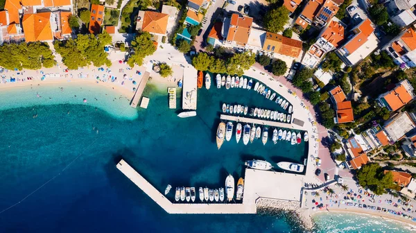 Take Breathtaking View Croatia Ports Marinas Showcasing Luxurious Yachts Stunning —  Fotos de Stock