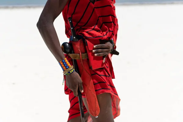 Diesem Faszinierenden Foto Ist Eine Hand Eines Massai Stammes Komplizierten — Stockfoto