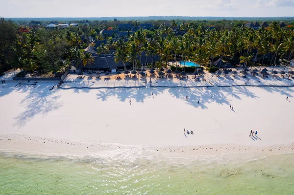 Türkiz Óceáni Víz Luxus Üdülőhely Kiwengwa Strandon Zanzibar Tanzánia Rögzítik — Stock Fotó