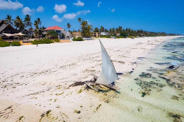 Zgubić Się Pięknej Przyrody Kiwengwa Beach Zanzibar Tanzania Zapierającym Dech — Zdjęcie stockowe