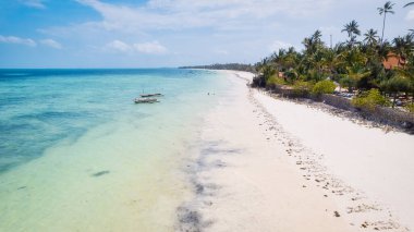 Zanzibar Adası 'ndaki tropikal manzara canlı renkler, egzotik bitki örtüsü ve eşsiz faunalarla doludur..