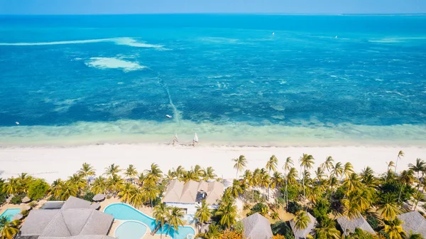 Spiagge Sabbia Bianca Zanzibar Sono Luogo Ideale Trascorrere Estati Pigre — Foto Stock
