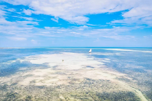 Oszałamiające Piękno Plaży Zanzibar Uczynił Popularnym Miejscem Dla Artystów Fotografów — Zdjęcie stockowe