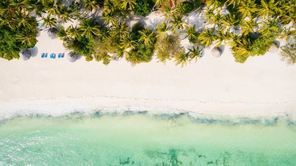 Αφεθείτε Στην Απόλυτη Ομορφιά Της Παραλίας Της Ζανζιβάρης Γαλαζοπράσινα Νερά — Φωτογραφία Αρχείου