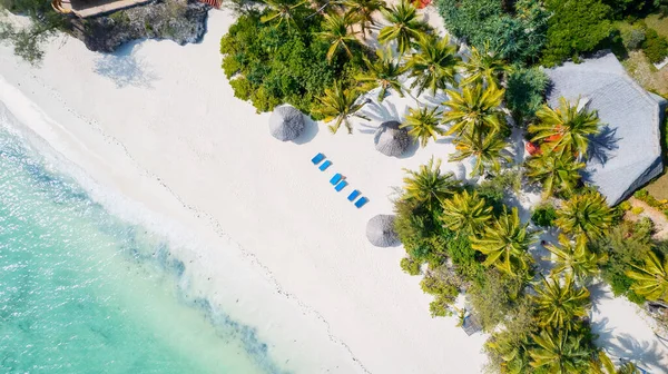 Kényeztesse Magát Puszta Szépség Zanzibar Beach Türkiz Vizek Érintetlen Fehér — Stock Fotó