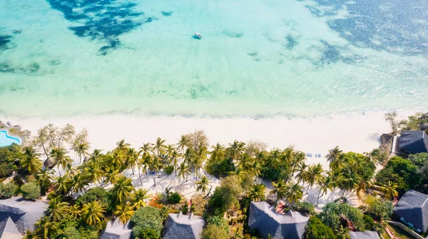 Kényeztesse Magát Puszta Szépség Zanzibar Beach Türkiz Vizek Érintetlen Fehér — Stock Fotó