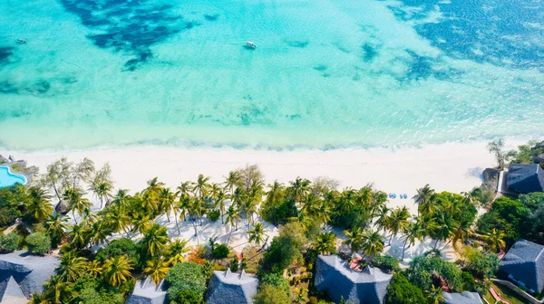 Zanzibar Beach Egy Egzotikus Paradicsom Elképesztően Tiszta Vizekkel Érintetlen Fehér — Stock Fotó