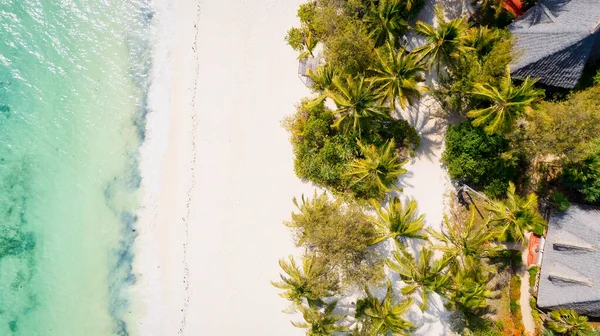 Spiaggia Sulla Costa Dell Isola Zanzibar Splendida Con Acque Cristalline — Foto Stock