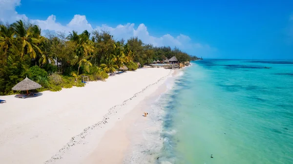 Zanzibar Beach Paraíso Exótico Com Águas Incrivelmente Claras Trechos Areia — Fotografia de Stock