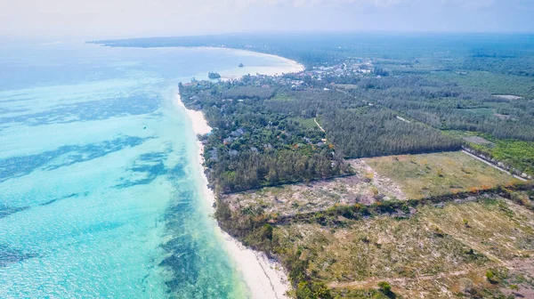 Orzeźwiająca Morska Bryza Podczas Wakacji Plaży Zanzibar Jest Mile Widzianym — Zdjęcie stockowe