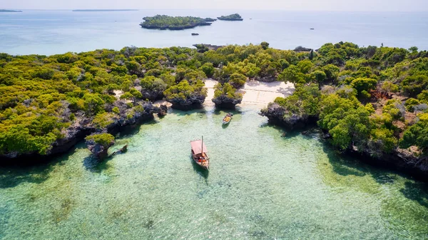 Ohromující Krása Pláže Zanzibar Udělala Oblíbenou Destinaci Pro Umělce Fotografy — Stock fotografie