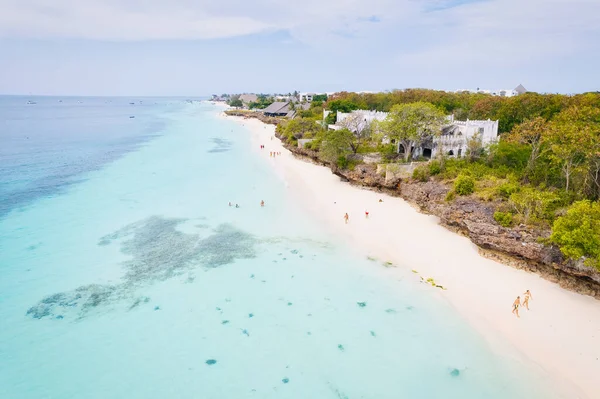 Zanzibar Beach Paradiso Esotico Con Acque Incredibilmente Limpide Distese Sabbia — Foto Stock